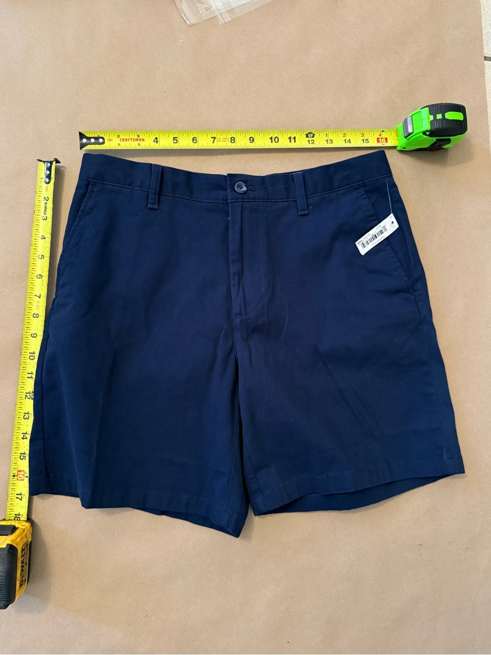 Amazon Essentials Navy Chino Shorts Size 32 NWT